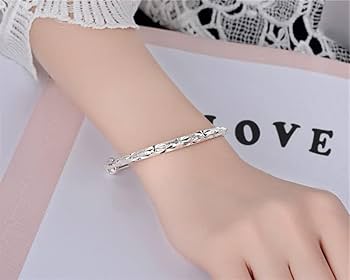 Amazon.com: Handmade 925 Sterling Bangle Bracelet Dainty